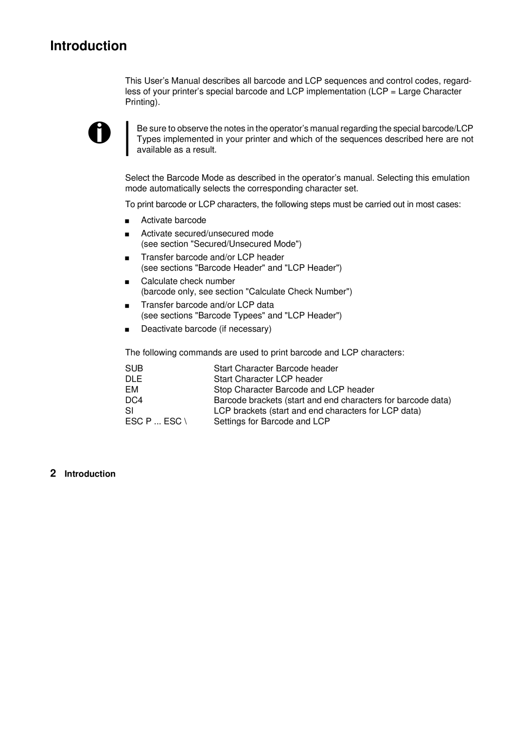 Tally Genicom Matrix Printer manual Sub, Dle 