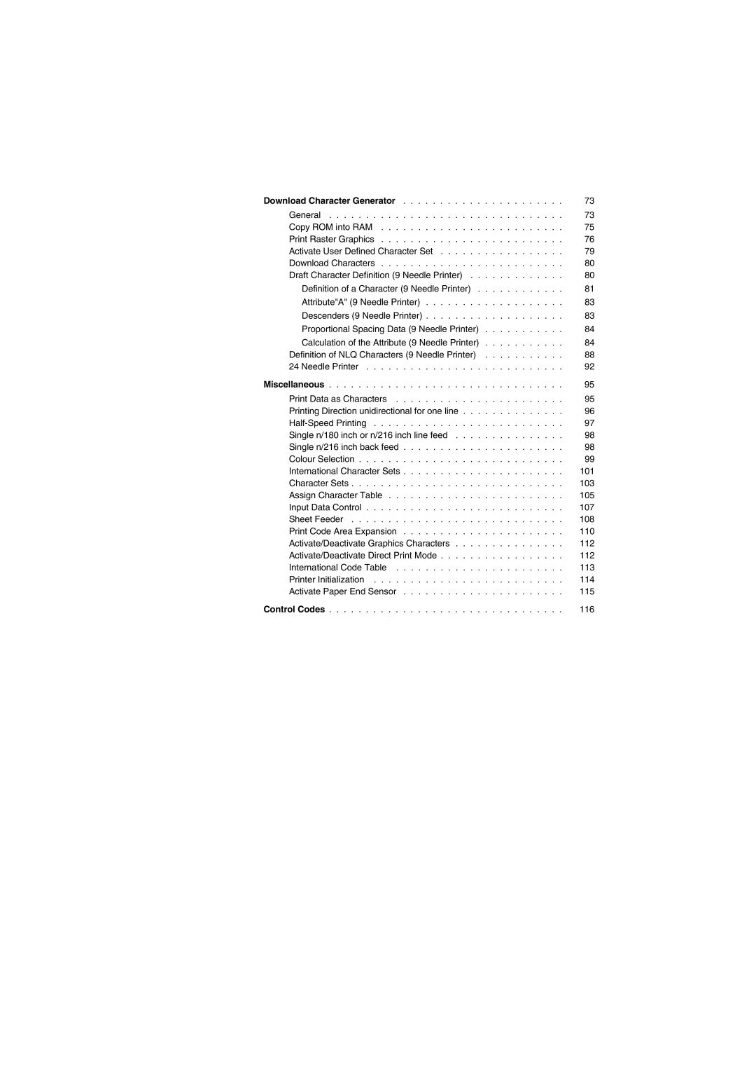 Tally Genicom Matrix Printer manual 