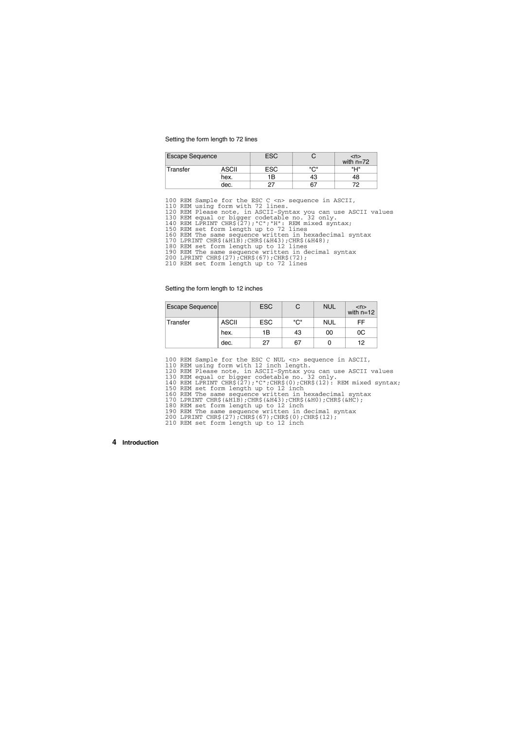 Tally Genicom Matrix Printer manual Esc Nul, Ascii ESC NUL 