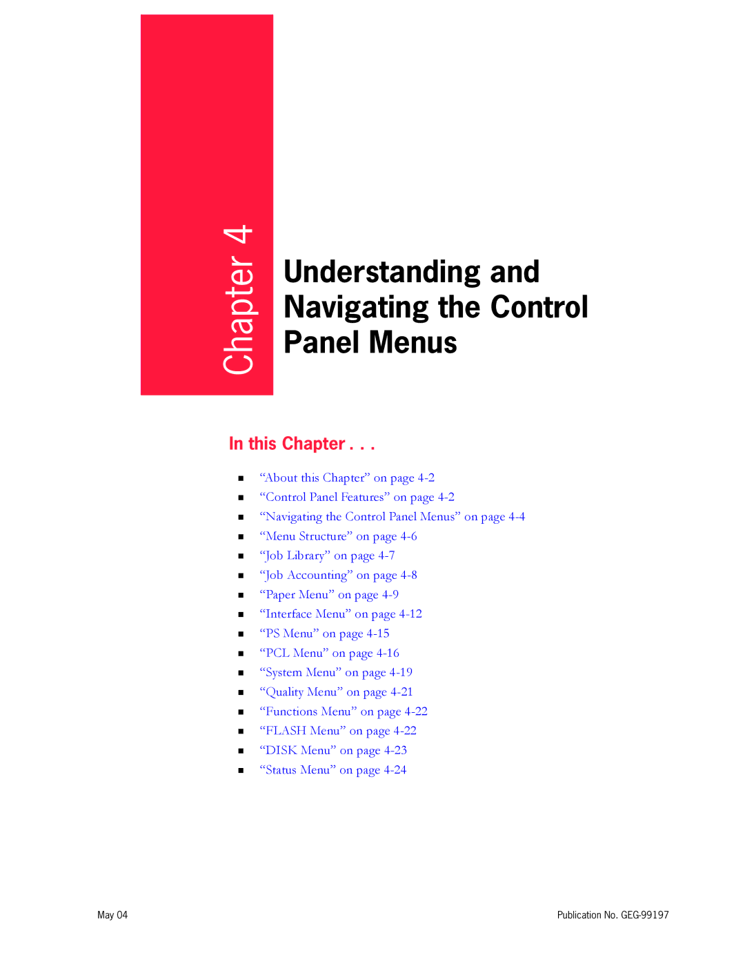 Tally Genicom mL450 user manual Understanding Navigating the Control Panel Menus 