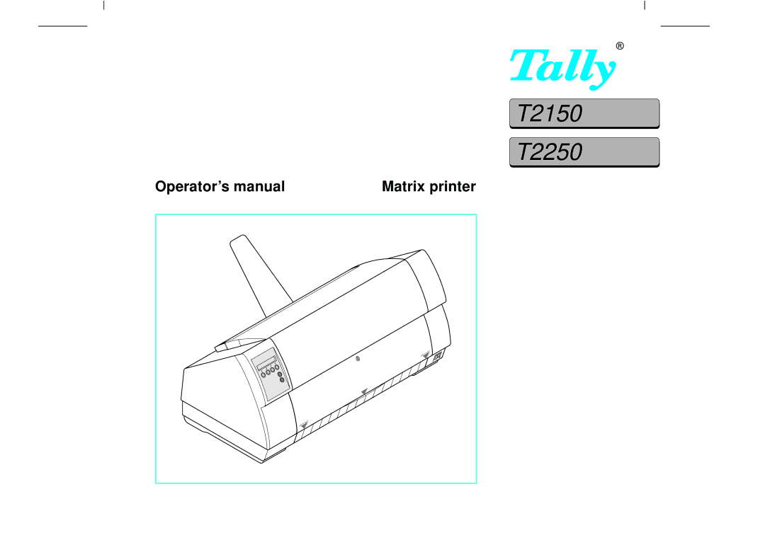 Tally Genicom manual T2150 T2250 