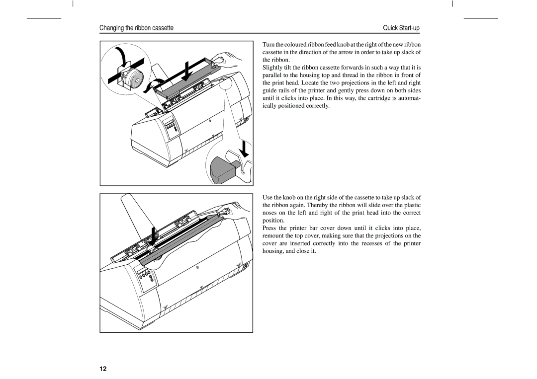 Tally Genicom T2250, T2150 manual Quick Start-up 