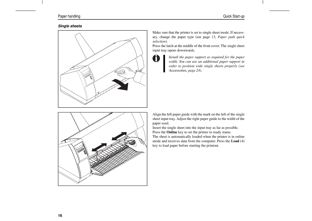 Tally Genicom T2250, T2150 manual Single sheets 