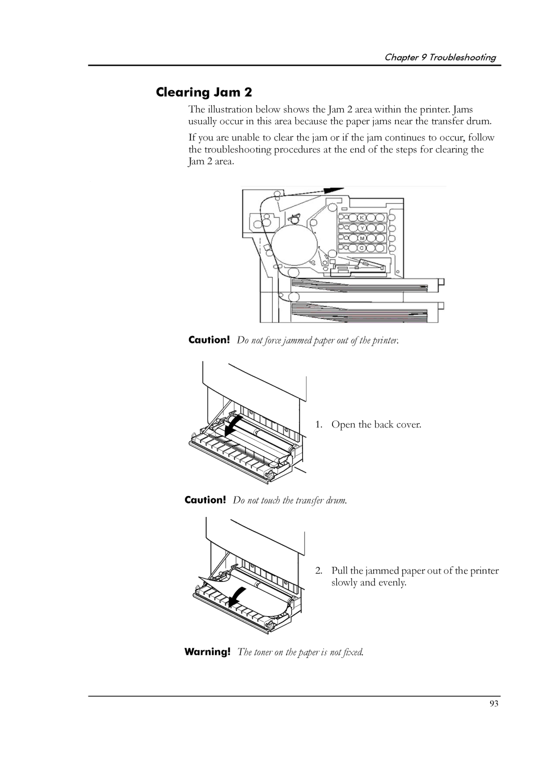 Tally Genicom T8006e manual Clearing Jam 