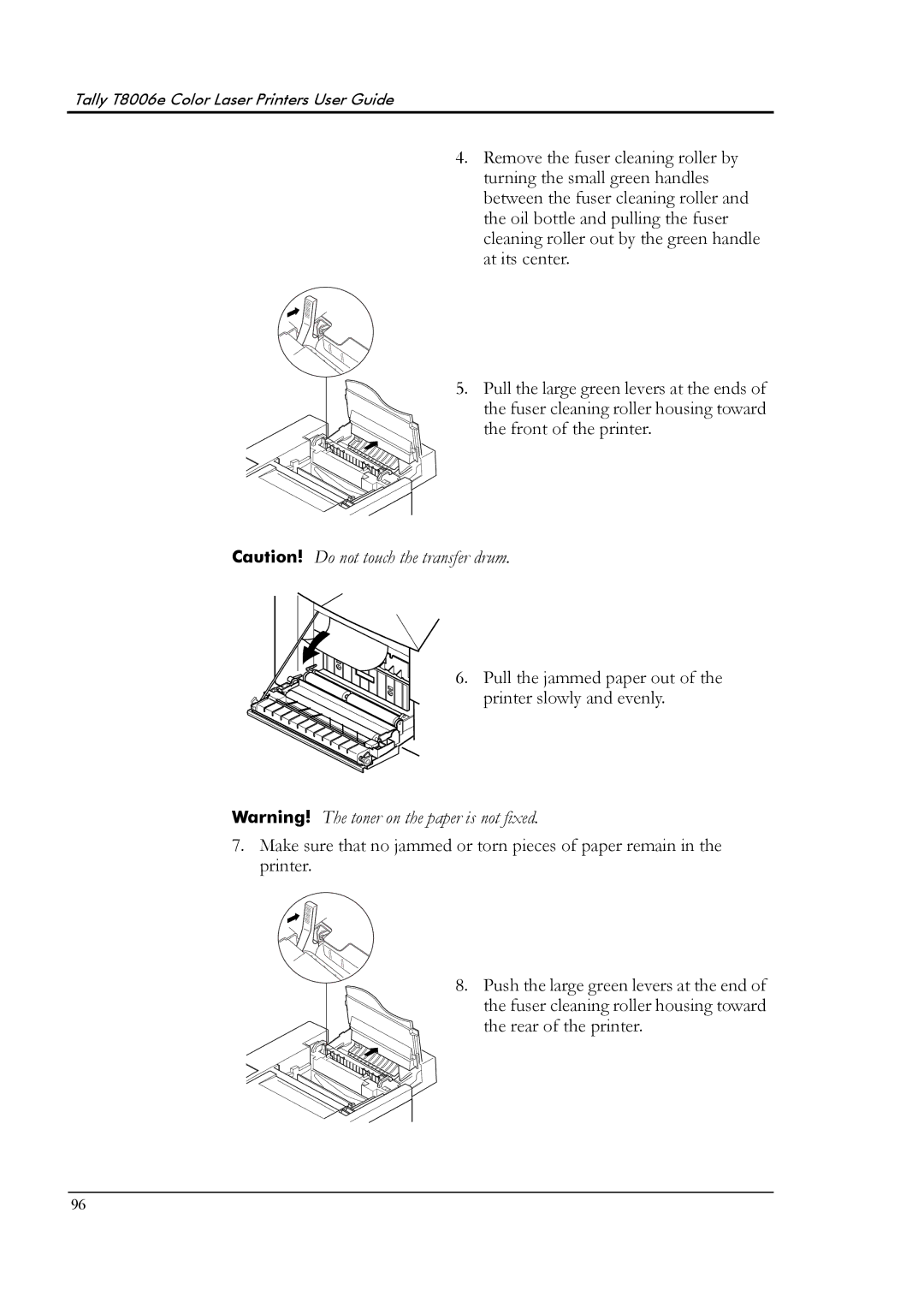 Tally Genicom T8006e manual Rear of the printer 