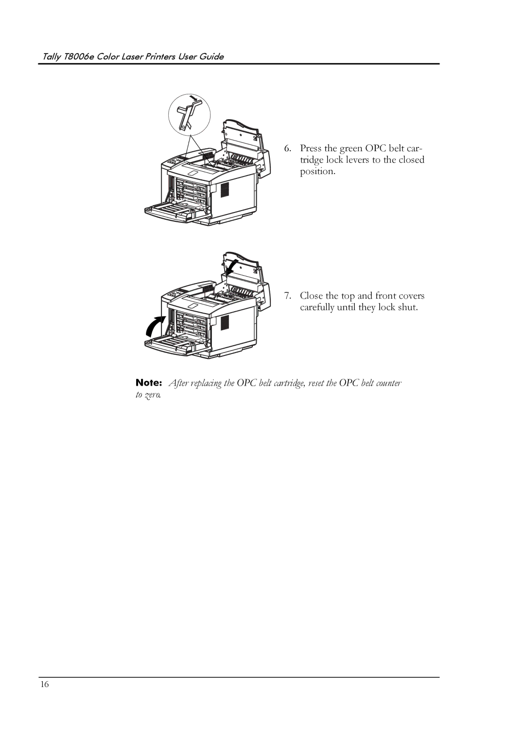 Tally Genicom manual Tally T8006e Color Laser Printers User Guide 