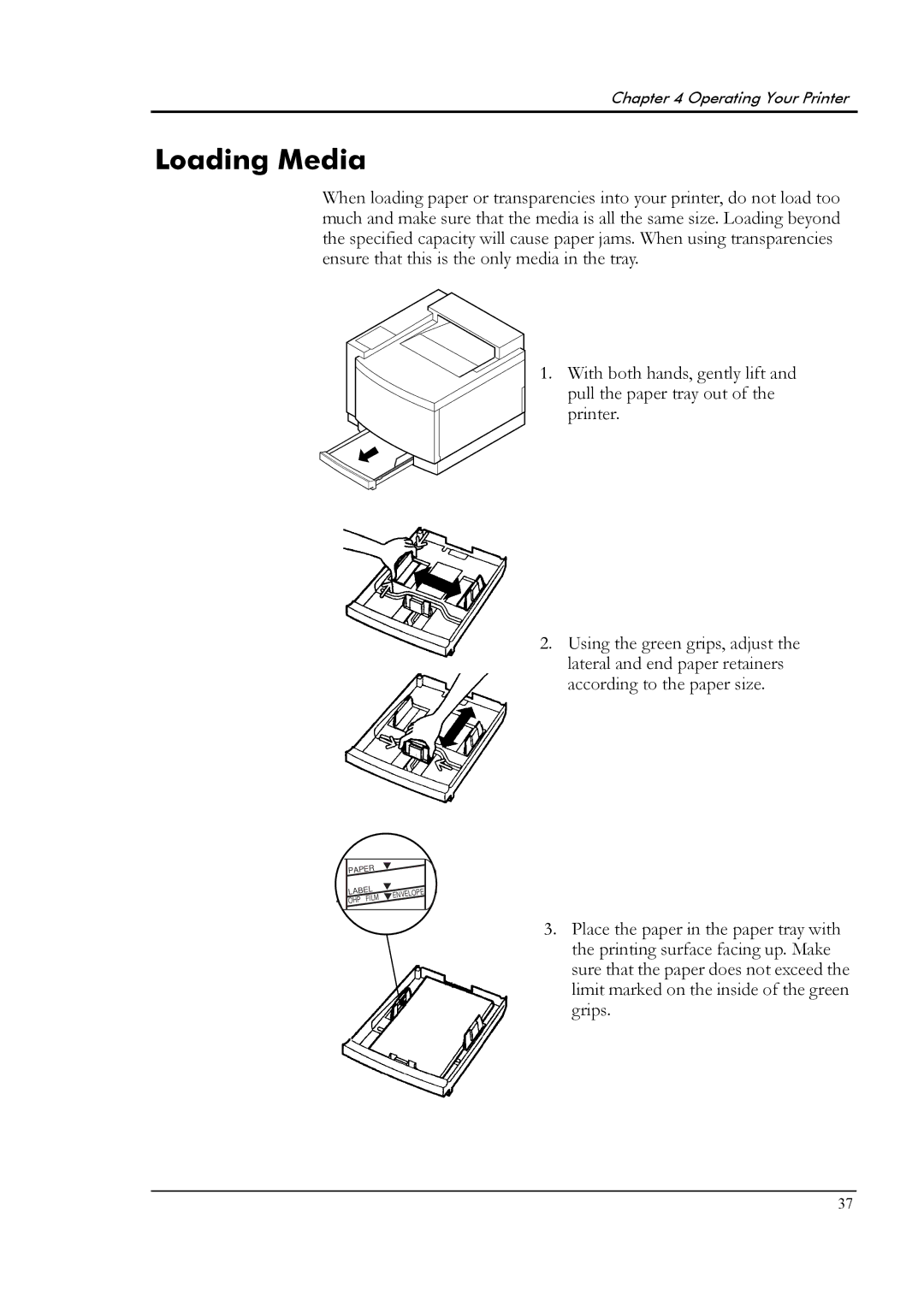 Tally Genicom T8006e manual Loading Media 