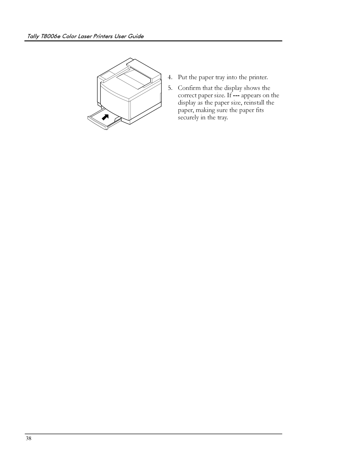 Tally Genicom manual Tally T8006e Color Laser Printers User Guide 