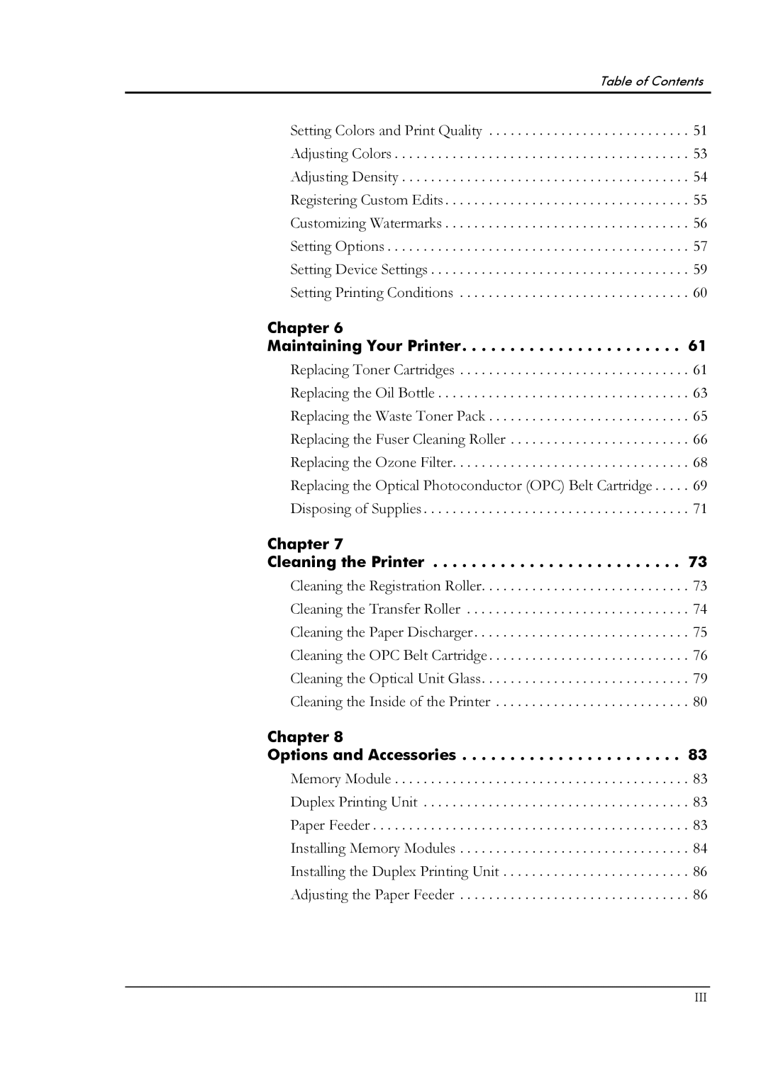 Tally Genicom T8006e manual Chapter Maintaining Your Printer 