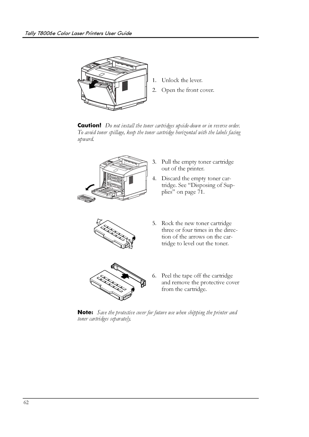 Tally Genicom manual Tally T8006e Color Laser Printers User Guide 