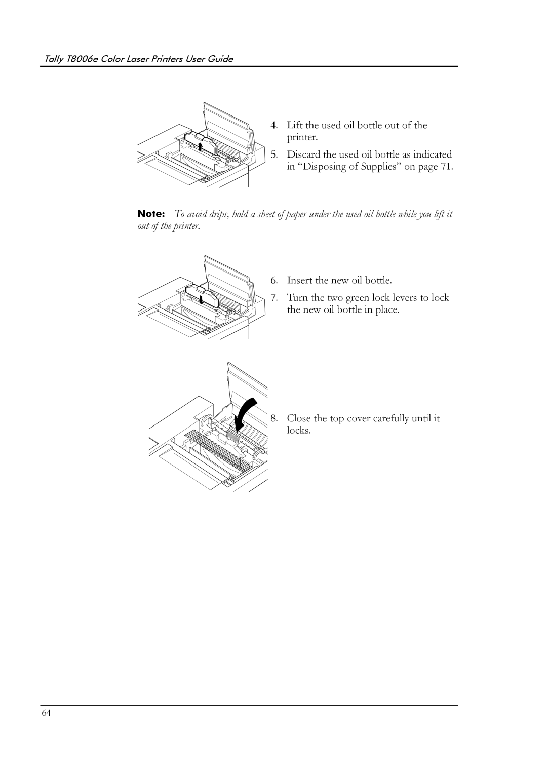 Tally Genicom manual Tally T8006e Color Laser Printers User Guide 