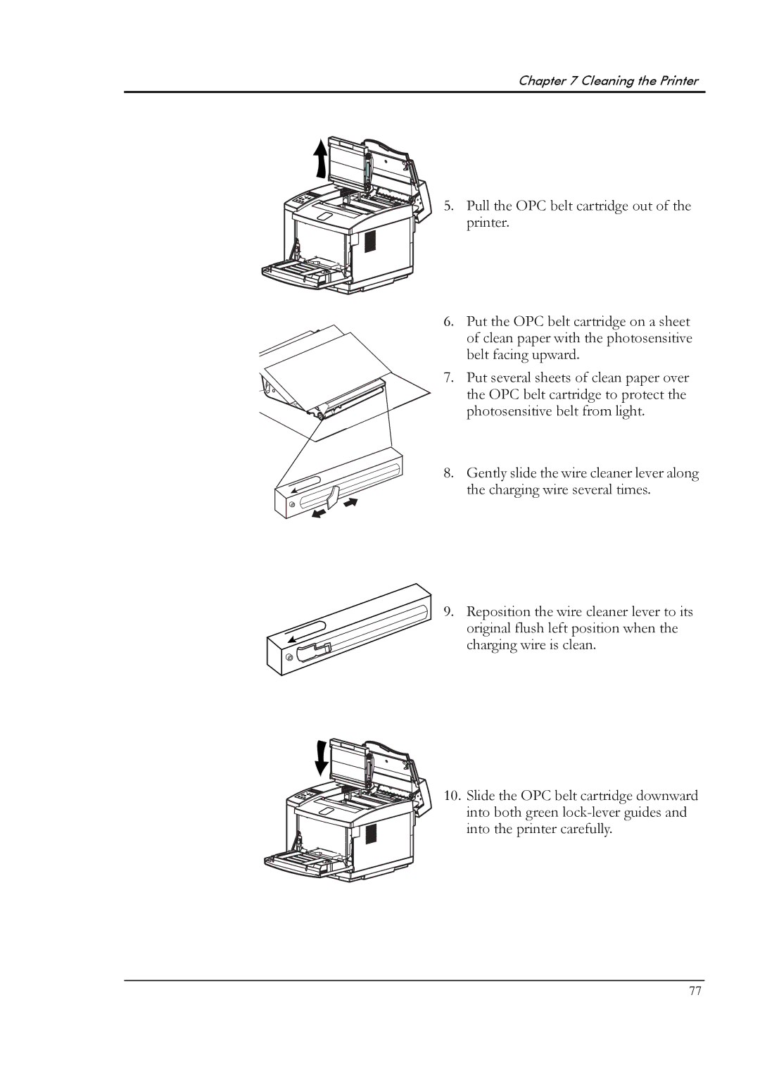 Tally Genicom T8006e manual Cleaning the Printer 