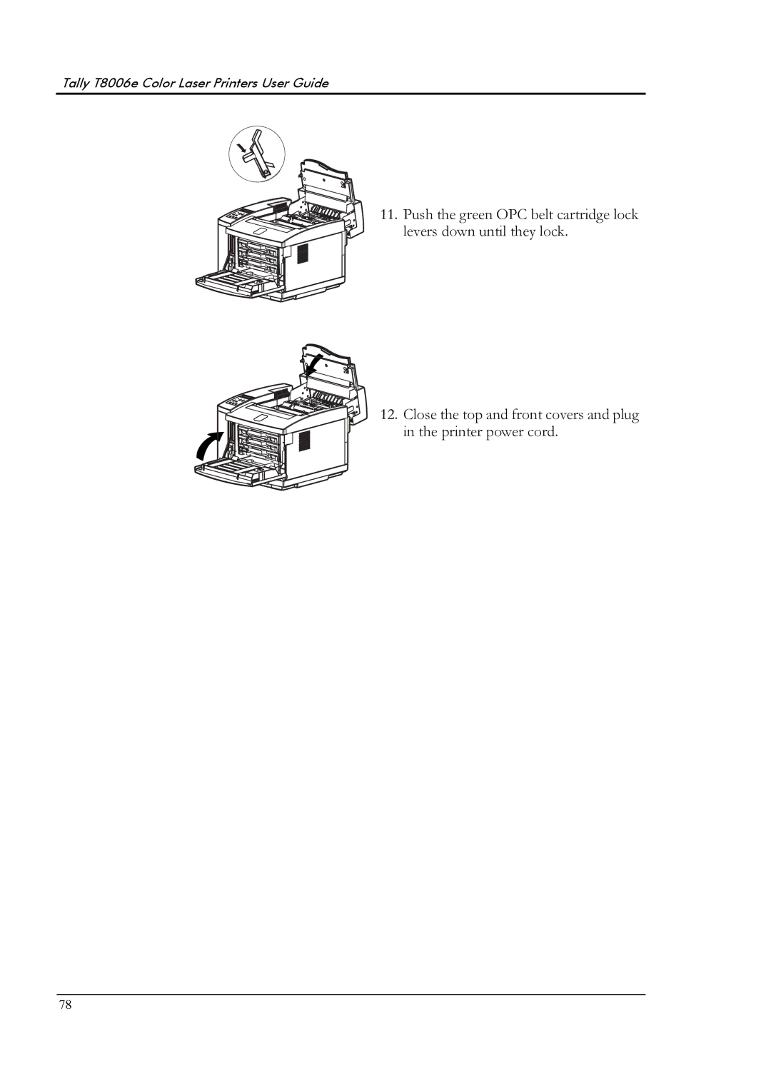 Tally Genicom manual Tally T8006e Color Laser Printers User Guide 