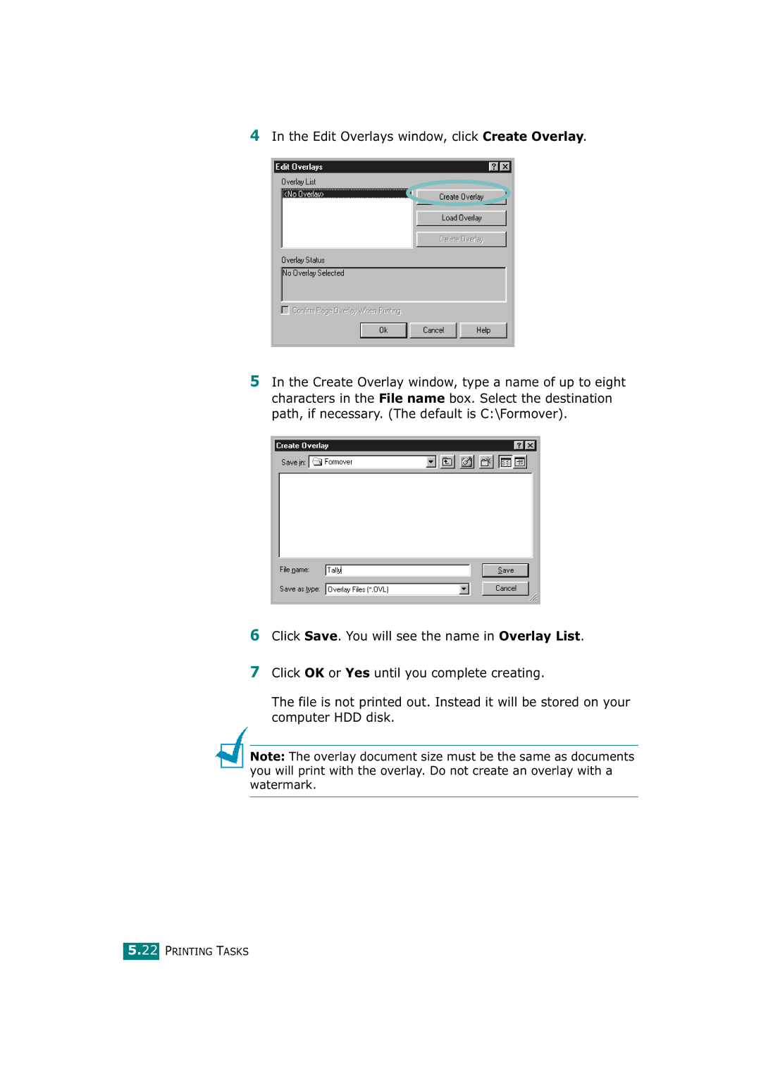 Tally Genicom T9220 manual Printing Tasks 