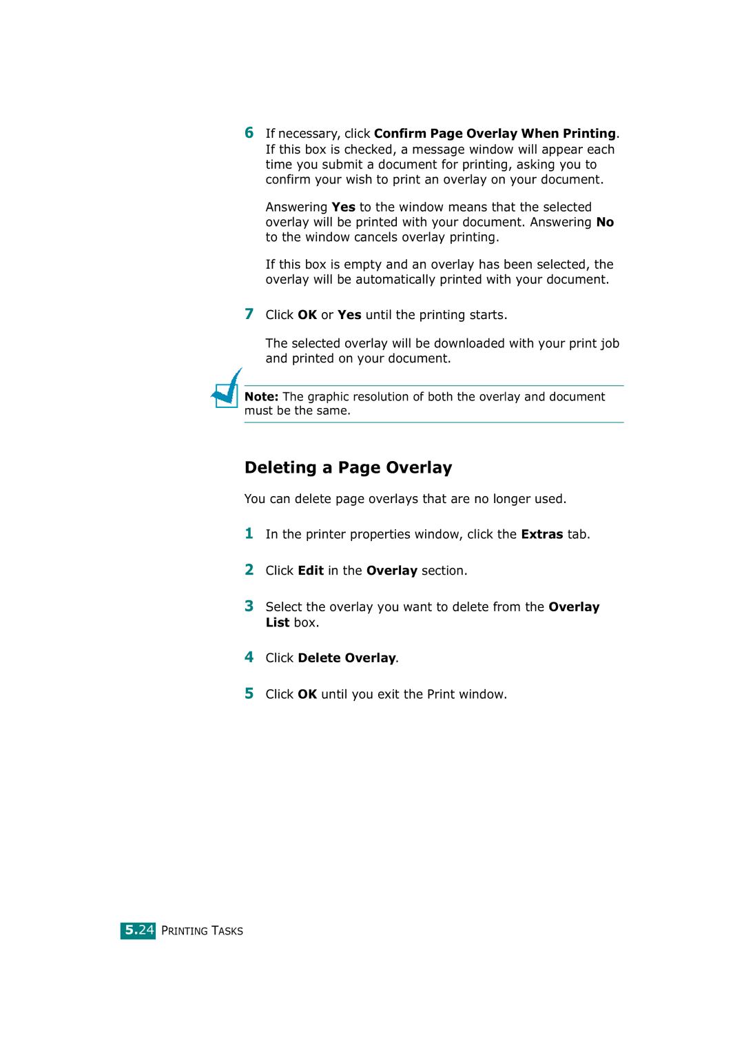 Tally Genicom T9220 manual Deleting a Page Overlay 