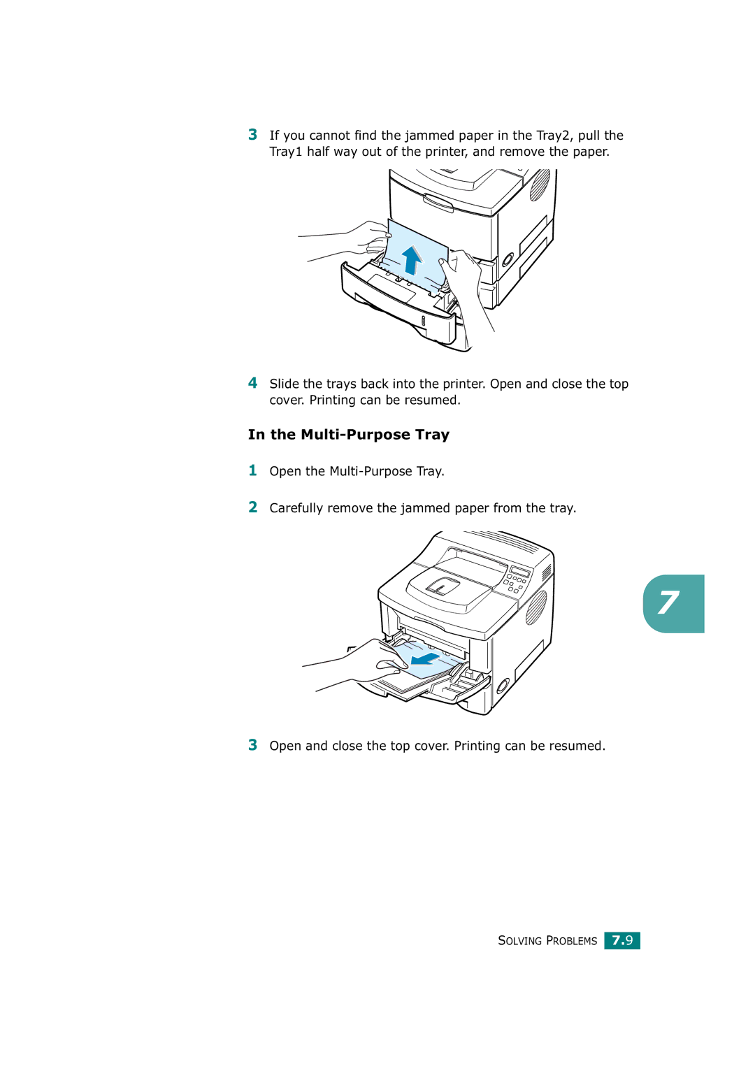 Tally Genicom T9220 manual Multi-Purpose Tray 