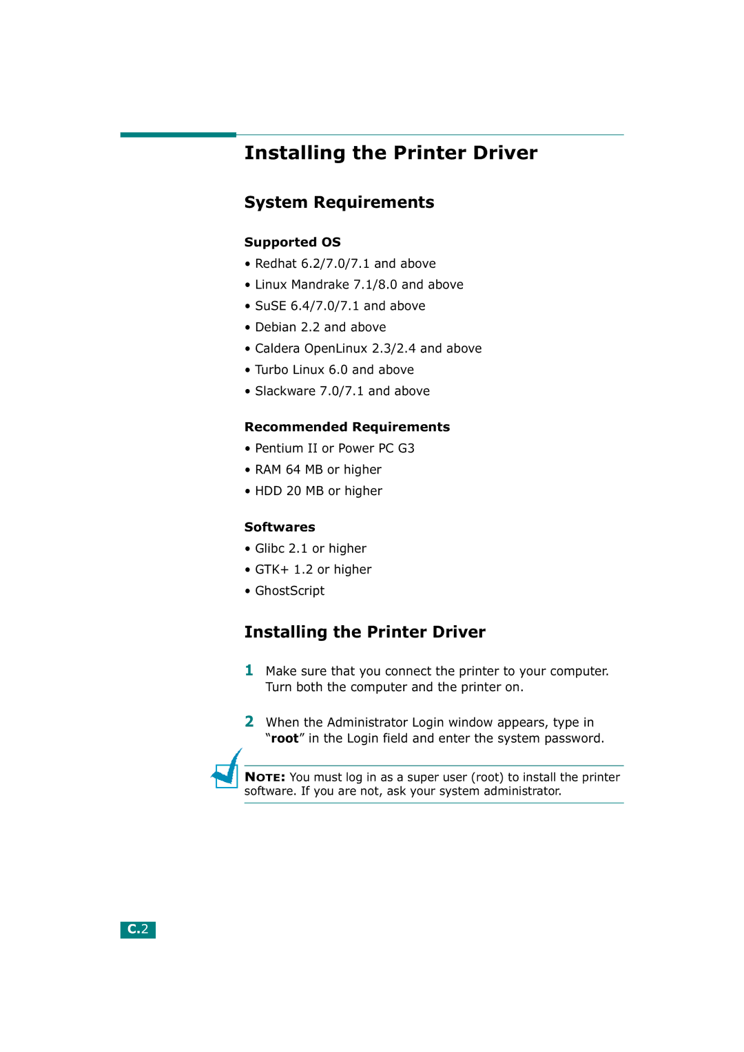 Tally Genicom T9220 manual Installing the Printer Driver, System Requirements 