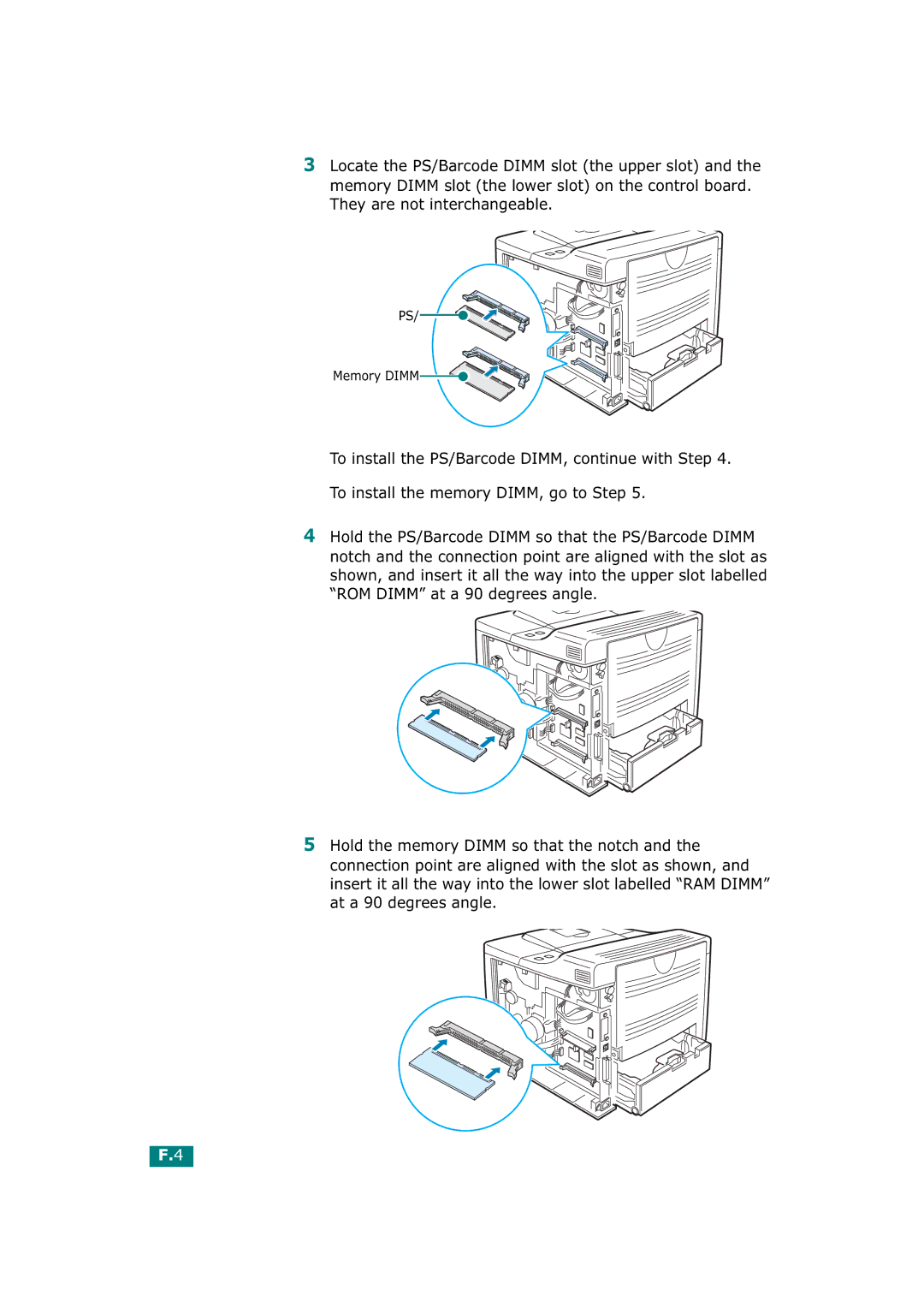 Tally Genicom T9220 manual Memory Dimm 