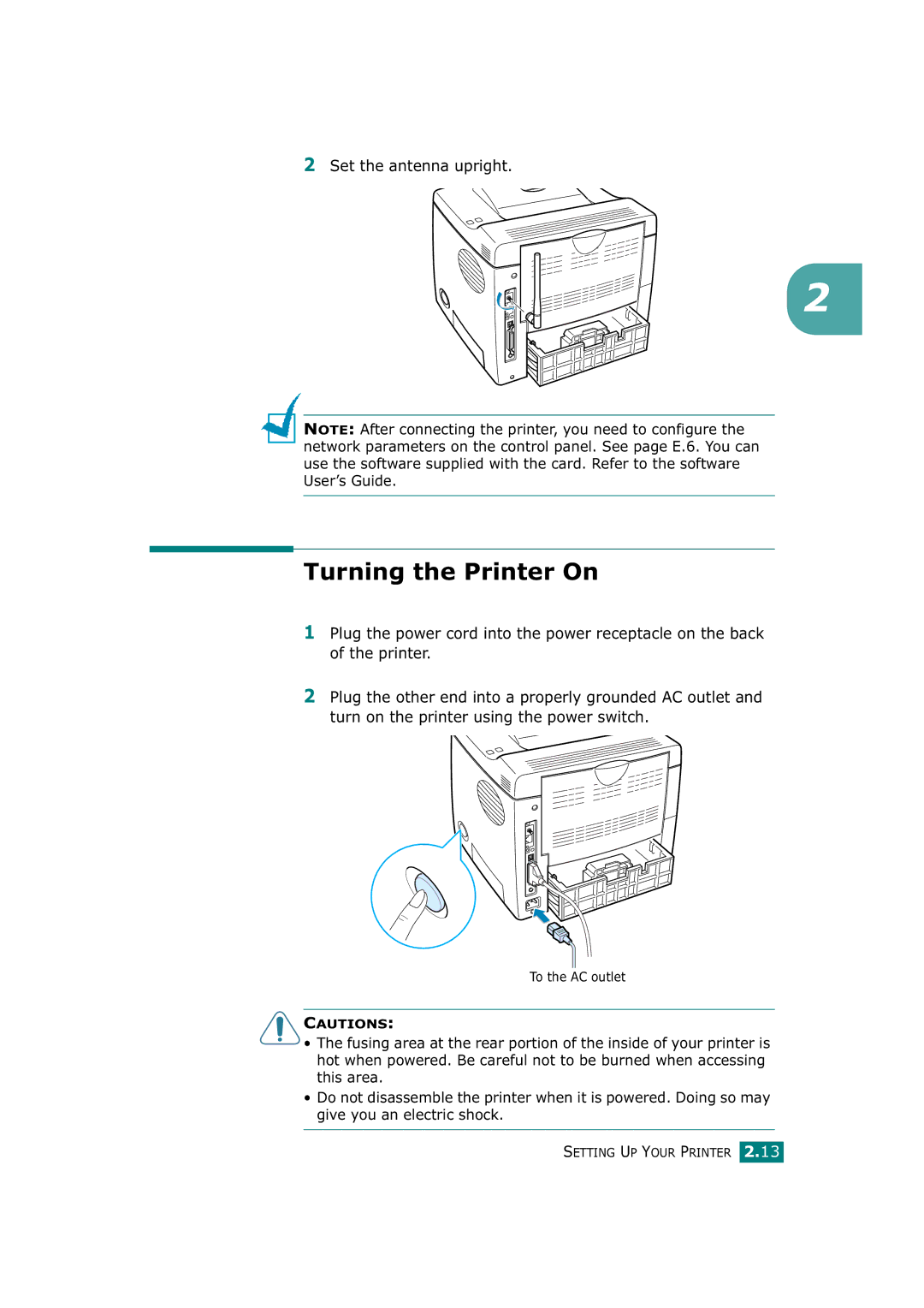 Tally Genicom T9220 manual Turning the Printer On 