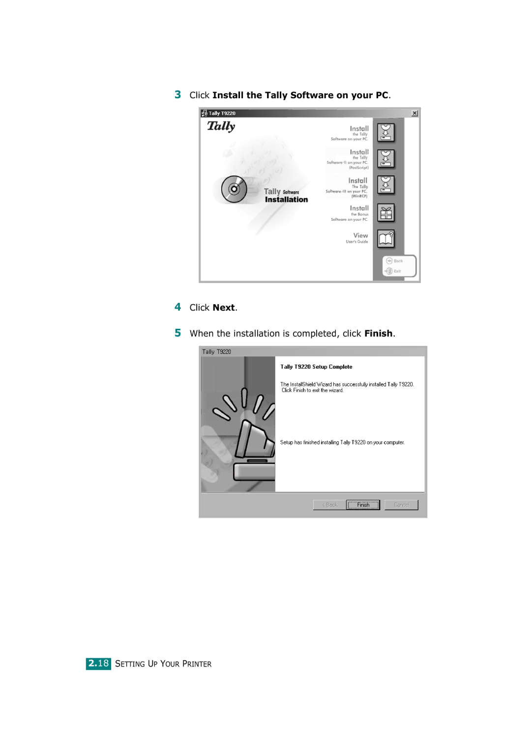 Tally Genicom T9220 manual Setting UP Your Printer 