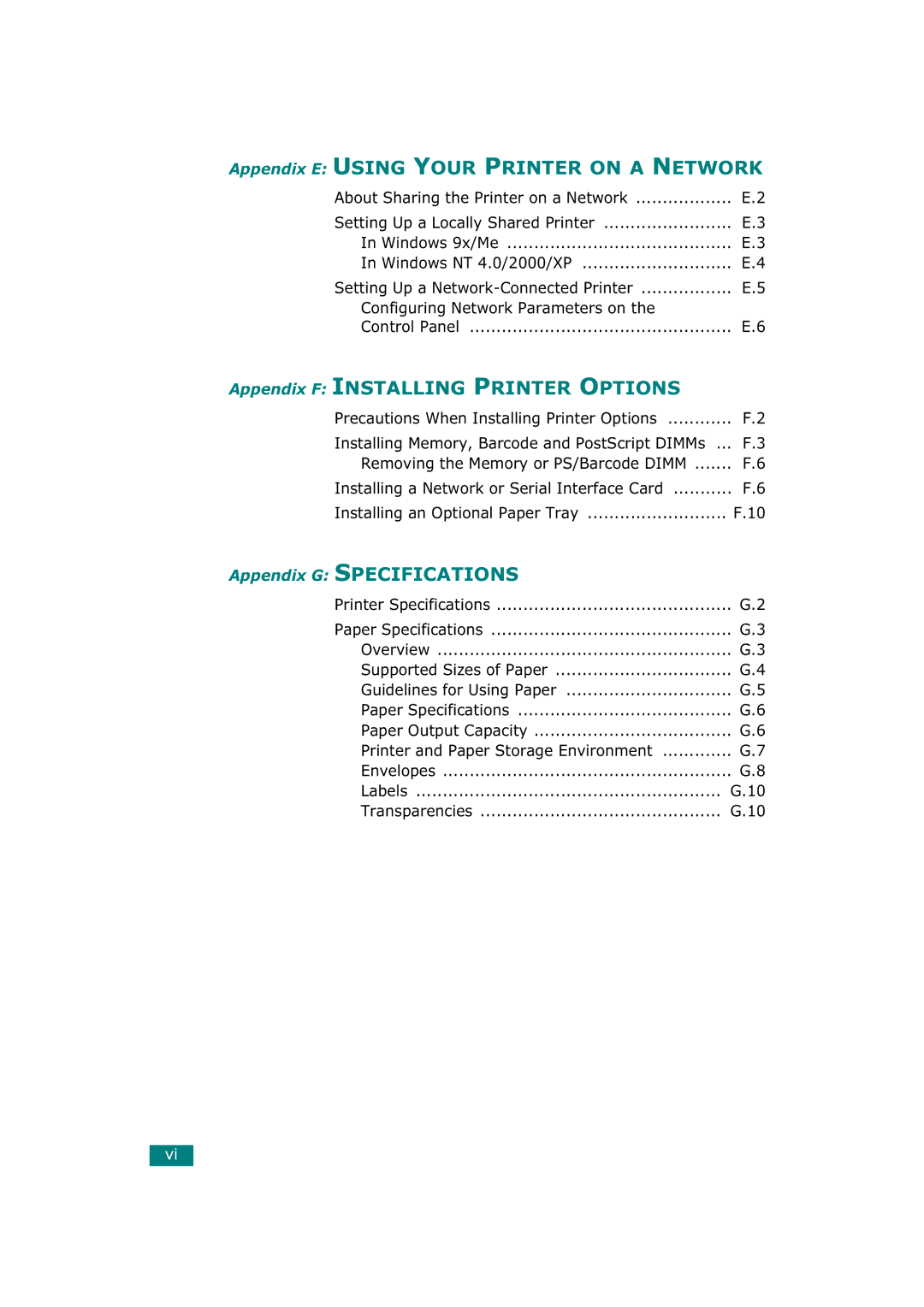 Tally Genicom T9220 manual Appendix E Using Your Printer on a Network 