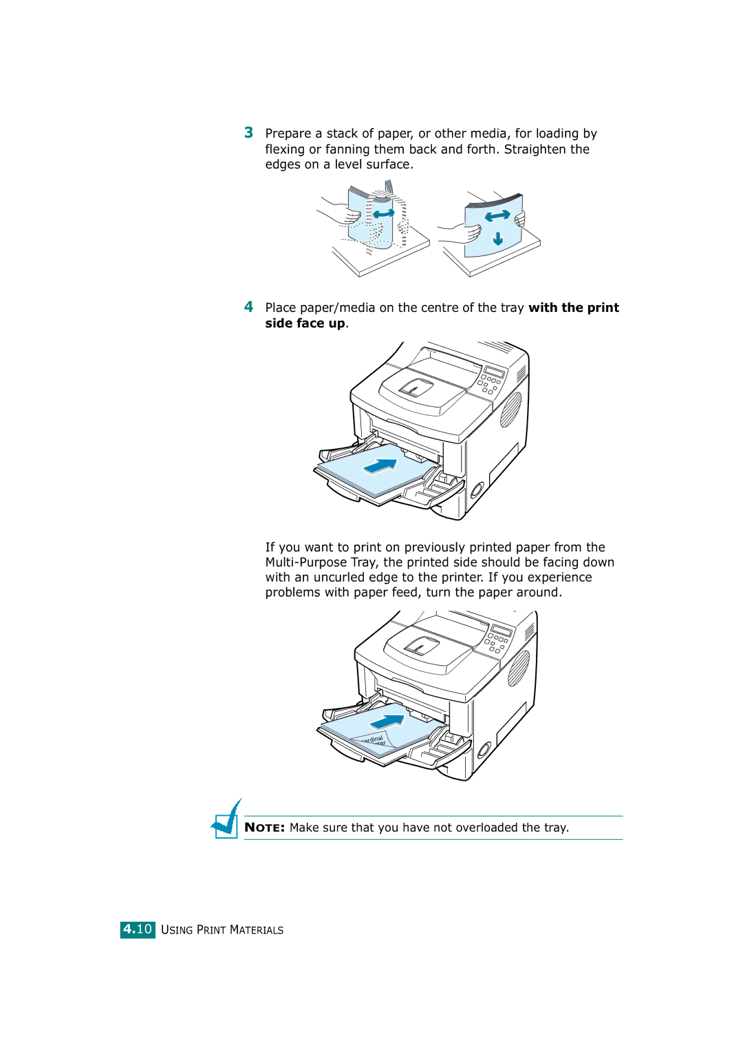 Tally Genicom T9220 manual Using Print Materials 