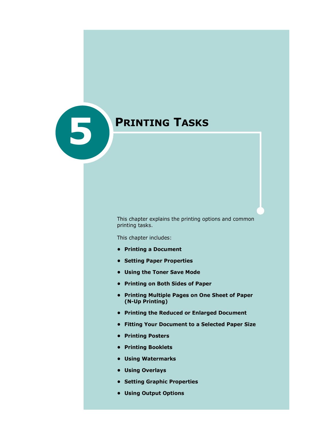 Tally Genicom T9220 manual Printing Tasks 