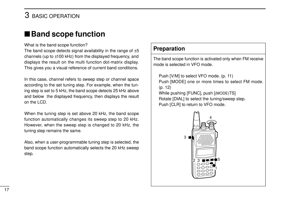 Tamron IC-R10 instruction manual Band scope function, Preparation, What is the band scope function? 