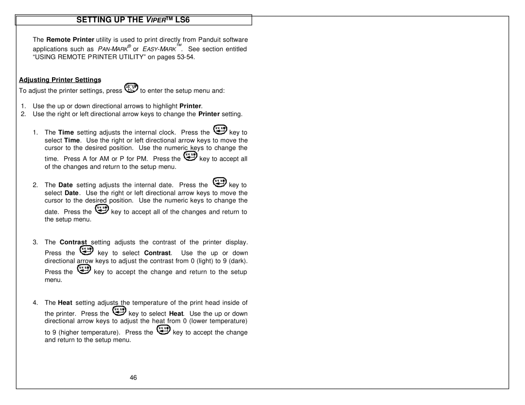 Tamron LS6 quick start Adjusting Printer Settings 