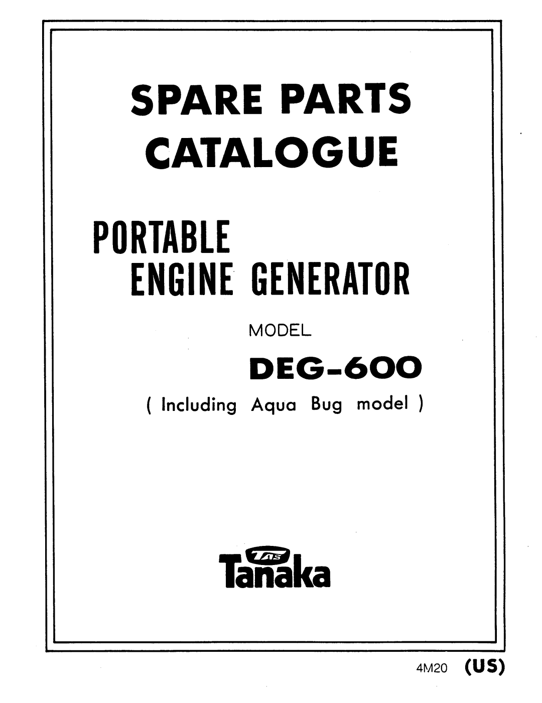 Tanaka DEG-600 manual 