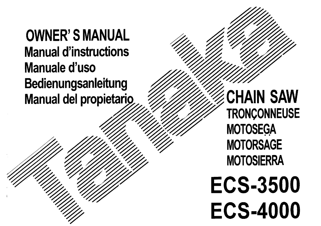 Tanaka ECS-4000, ECS-3500 manual 