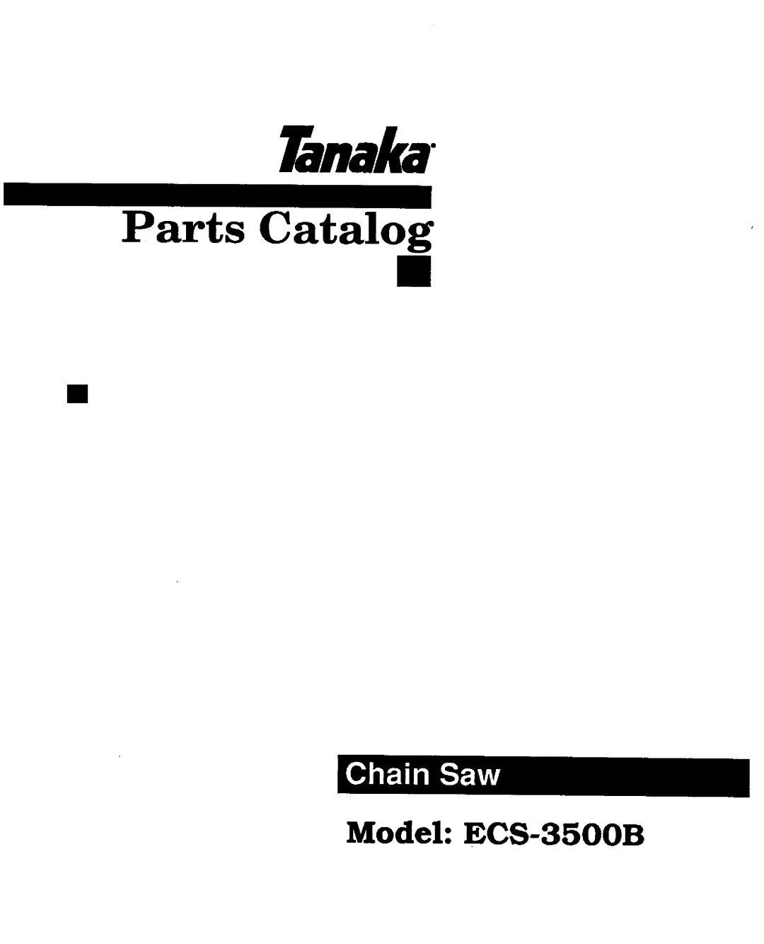 Tanaka ECS-3500B manual 