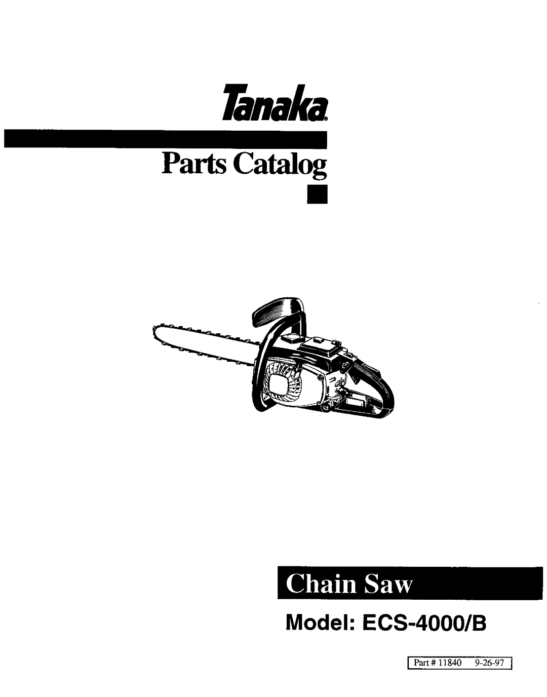 Tanaka ECS-4000/B manual 