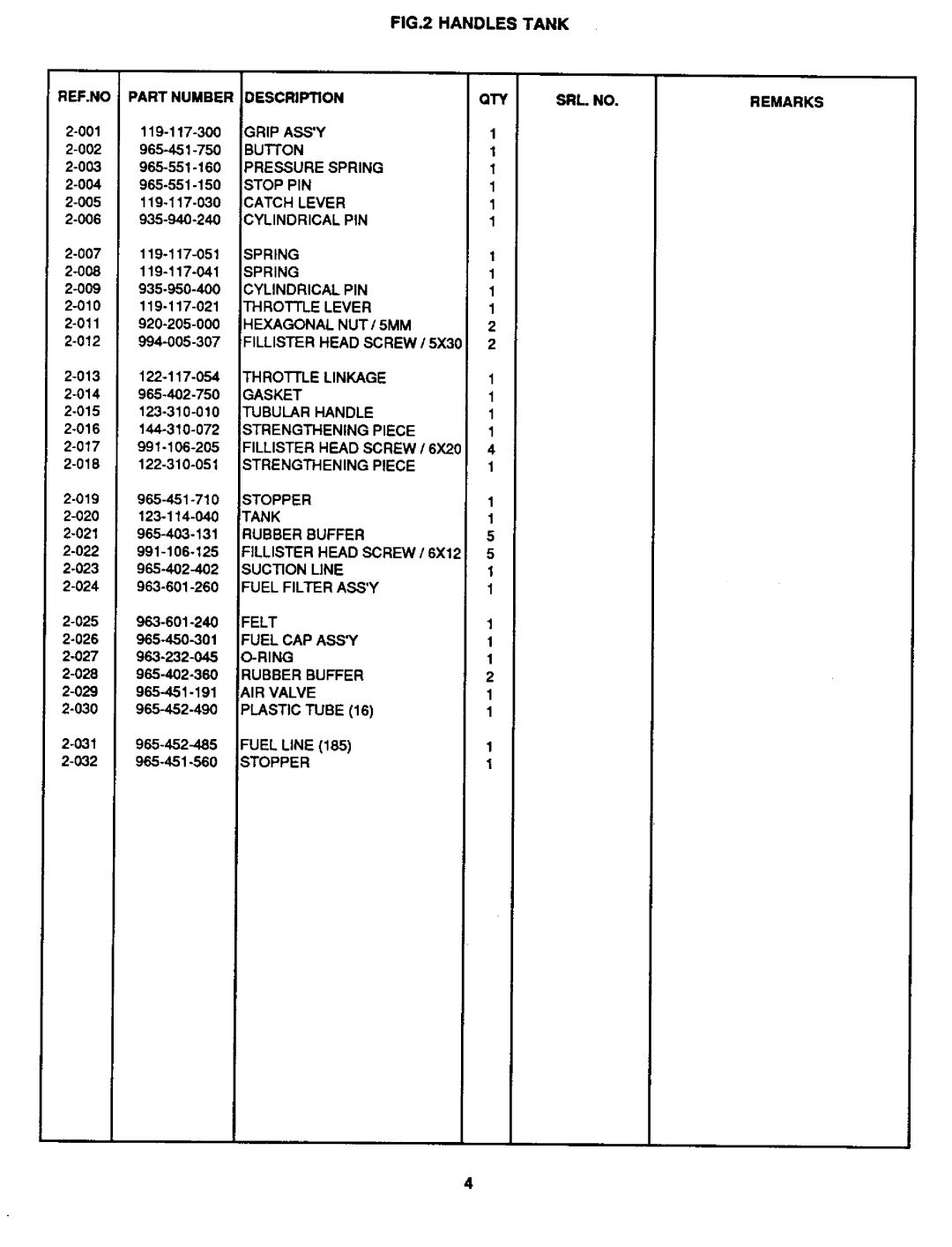 Tanaka EHC-140 manual 