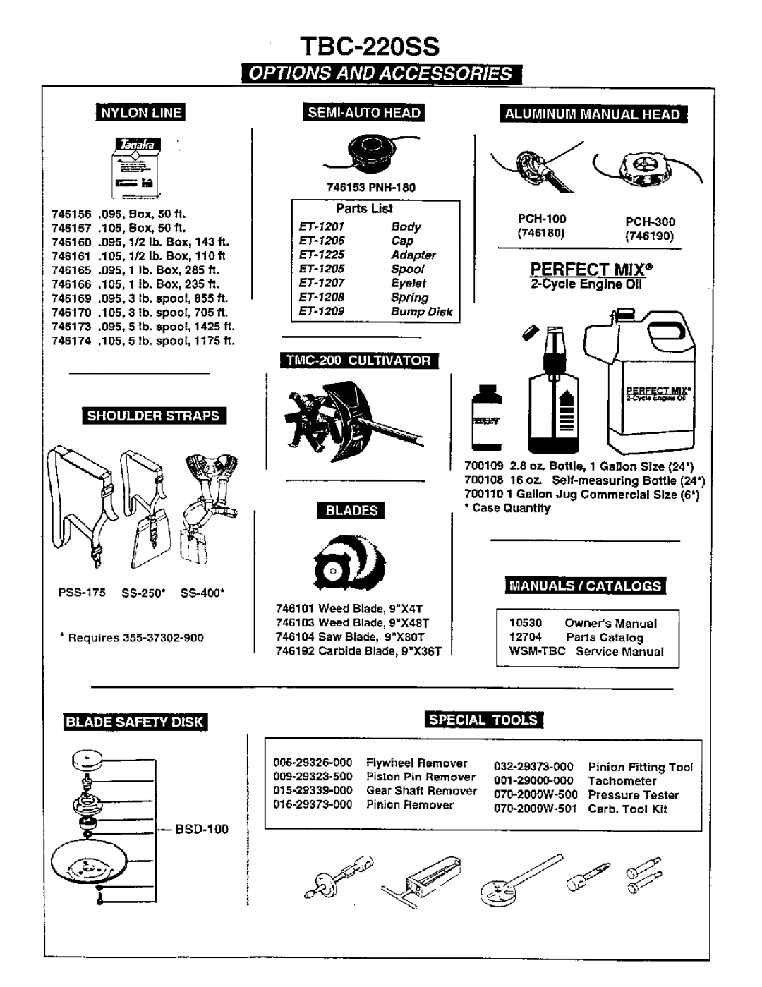 Tanaka TBC-220SS manual 