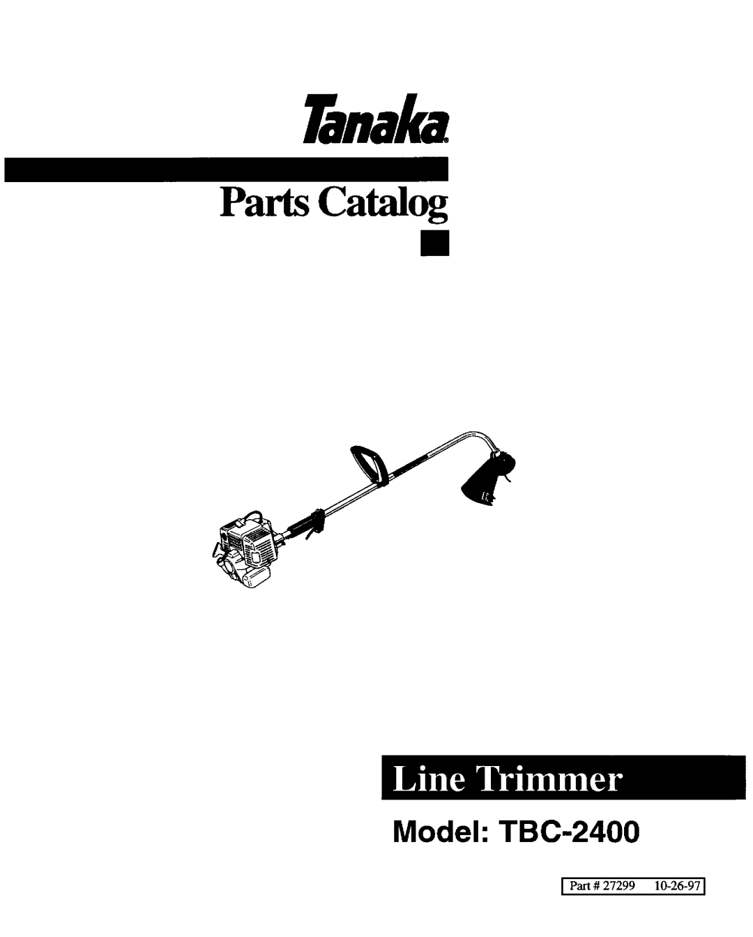 Tanaka TBC-2400 manual 