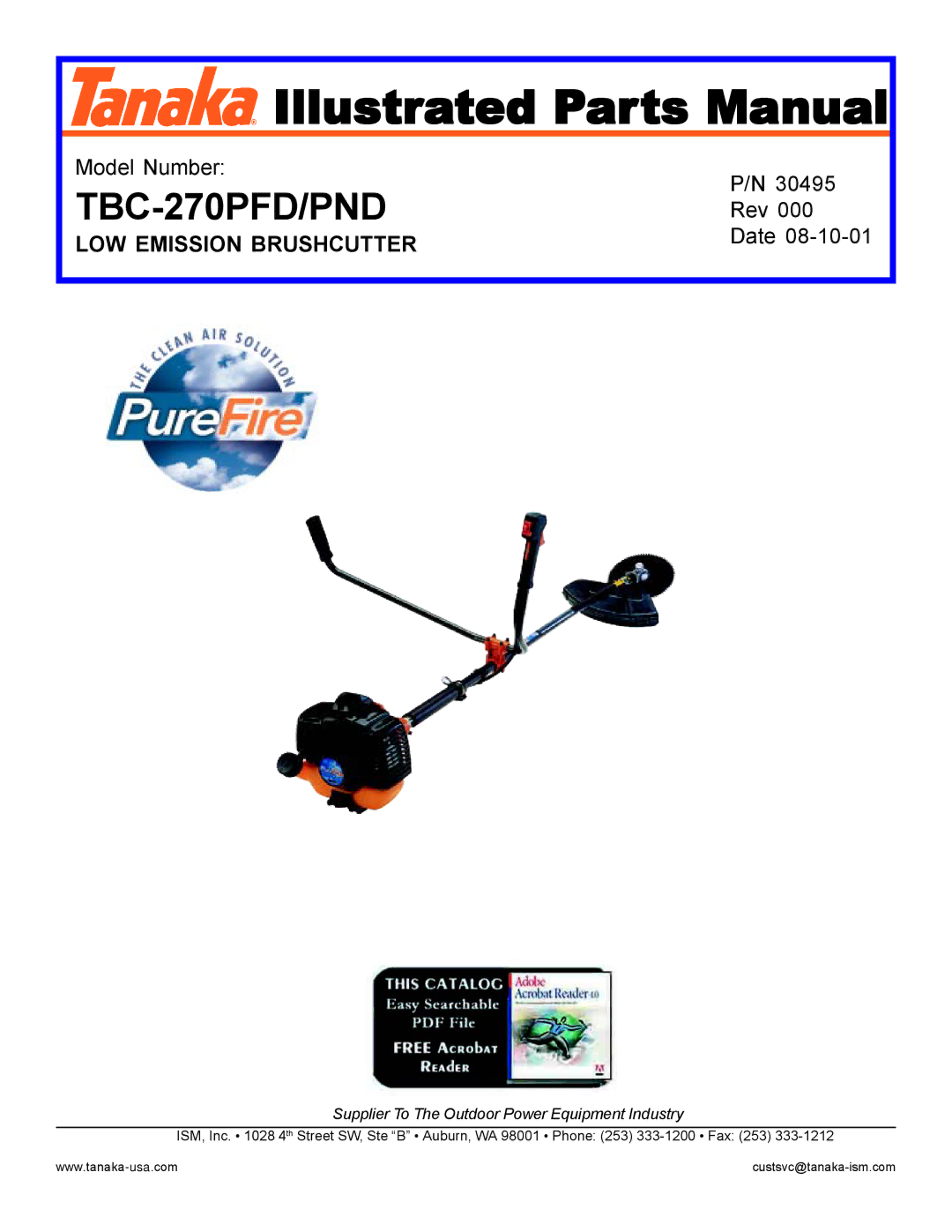 Tanaka TBC-270PND/PFD, TBC-270PFD/PND manual Illustrated Parts Manual 