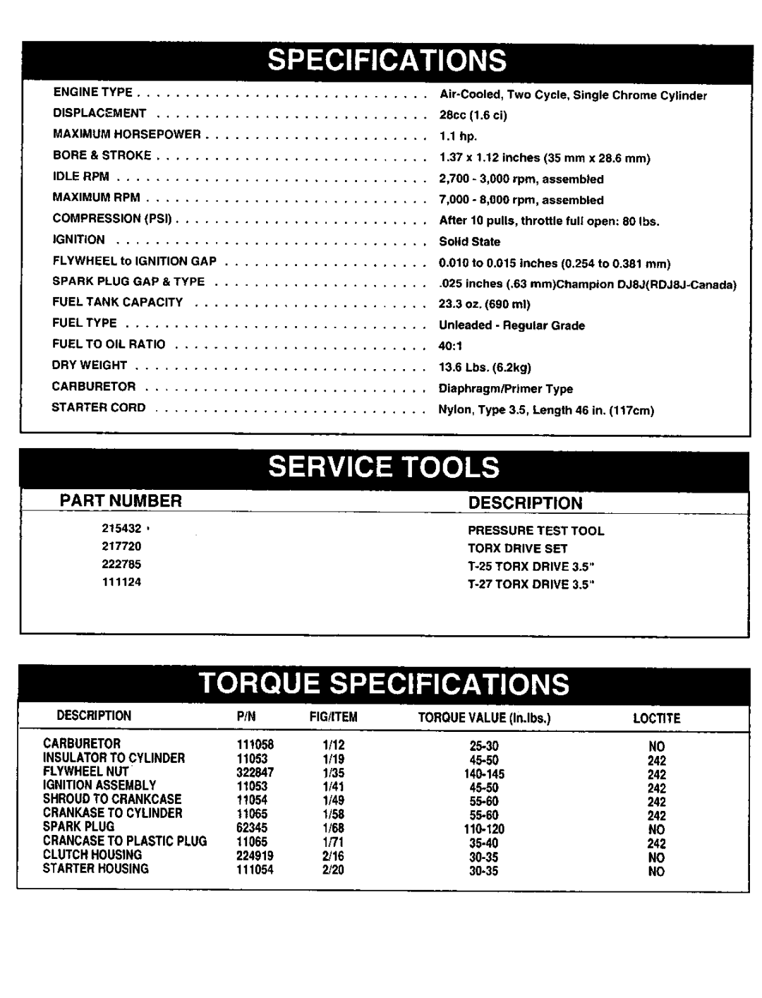 Tanaka TBC-2800 manual 