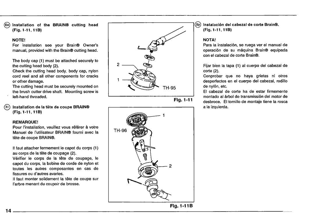 Tanaka TBC-3010, TBC-300, TBC-SDH, TBC-DH, TBC-265, TBC-220 manual 