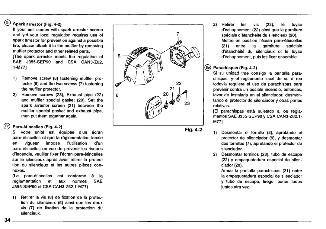 Tanaka TBC-SDH, TBC-3010, TBC-300, TBC-DH, TBC-265, TBC-220 manual 