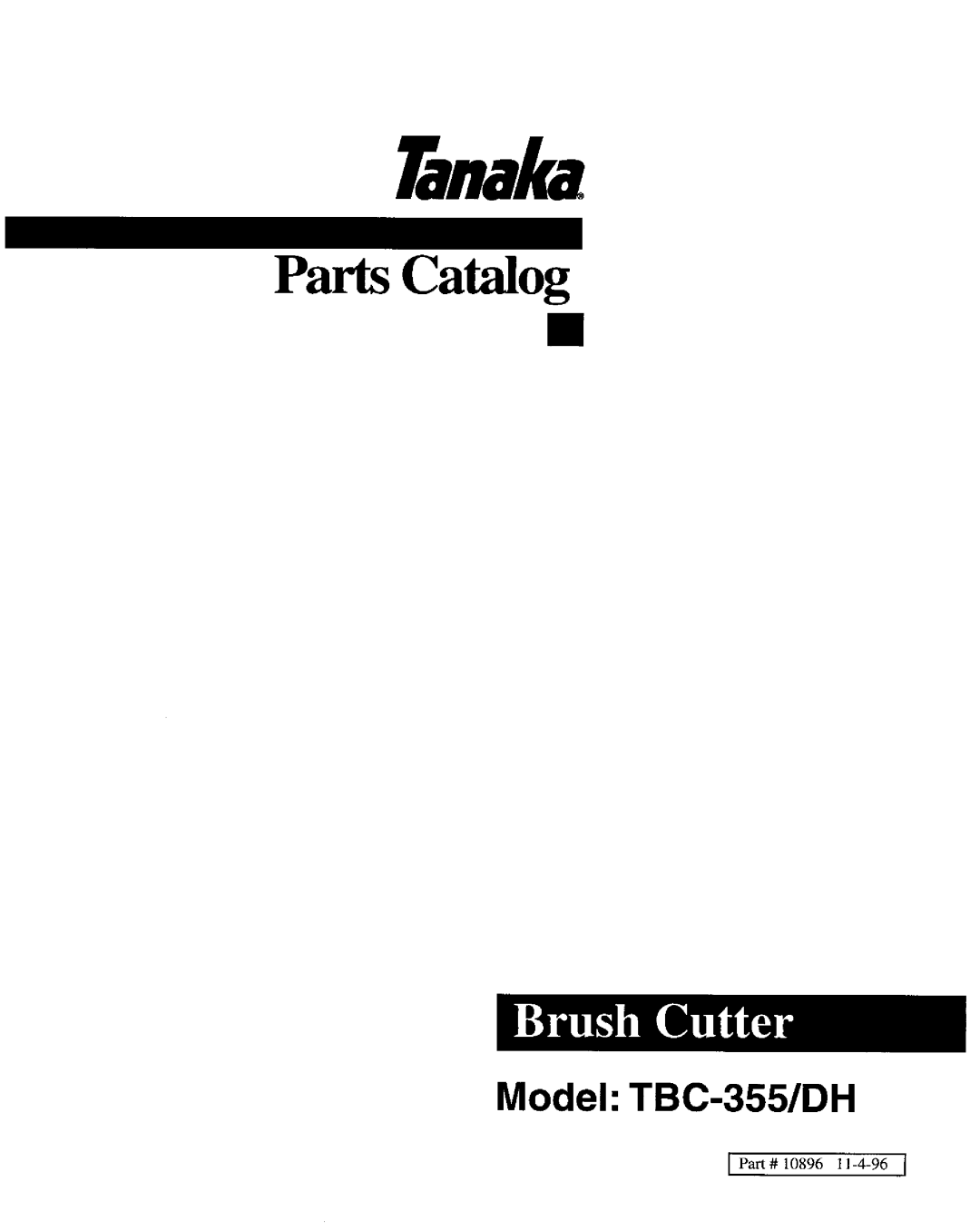 Tanaka TBC-355DH manual 