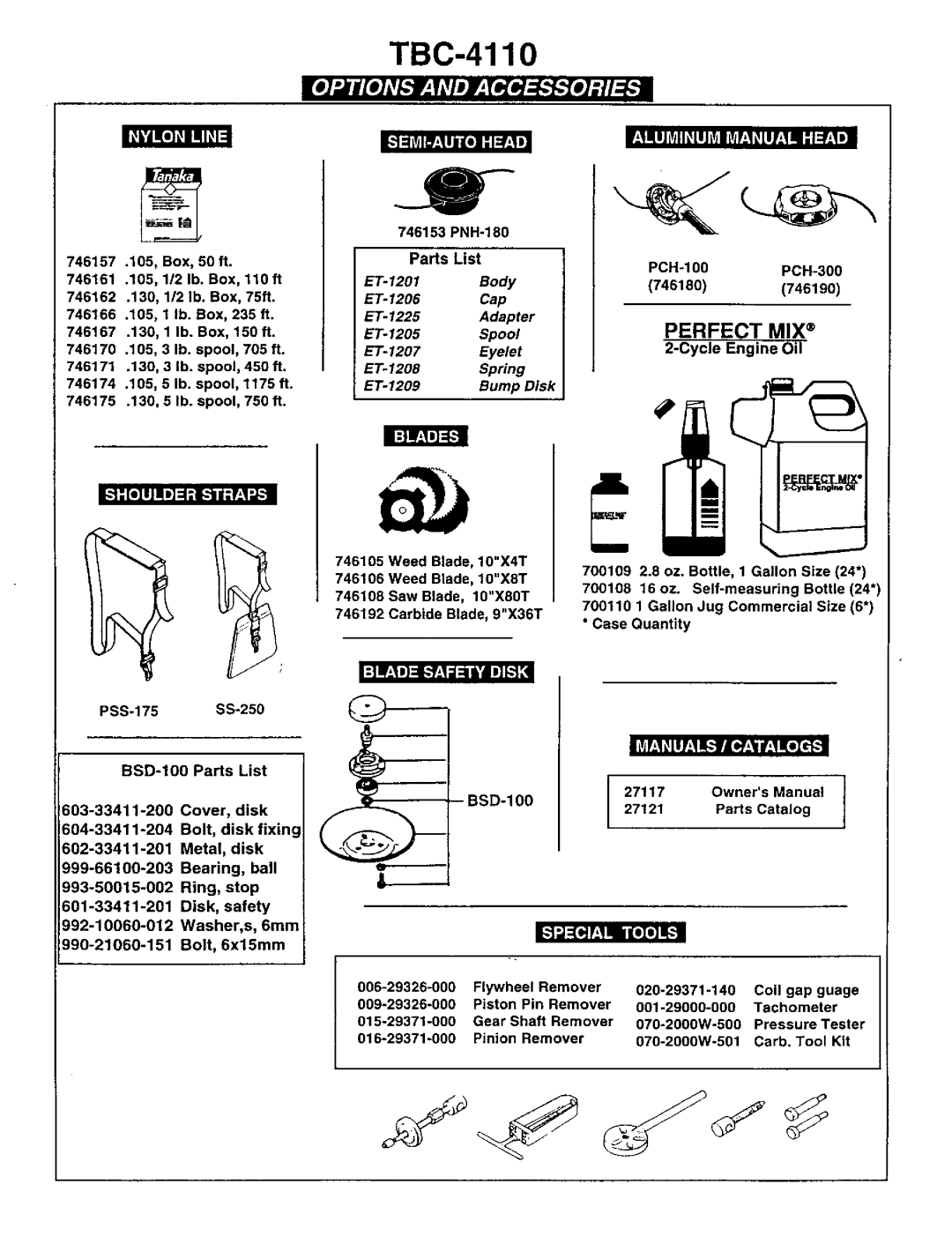 Tanaka TBC-4110 manual 