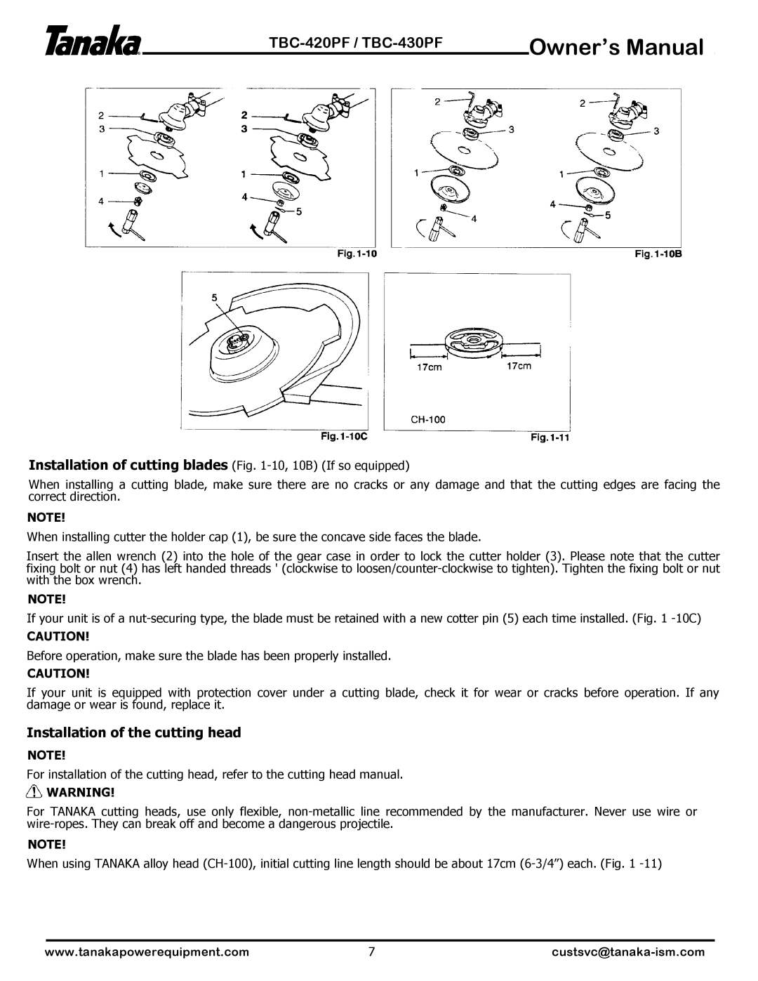 Tanaka TBC-430PF, TBC-420PF manual Qvwdoodwlrq#Ri#Wkh#Fxwwlqj#Khdg# 