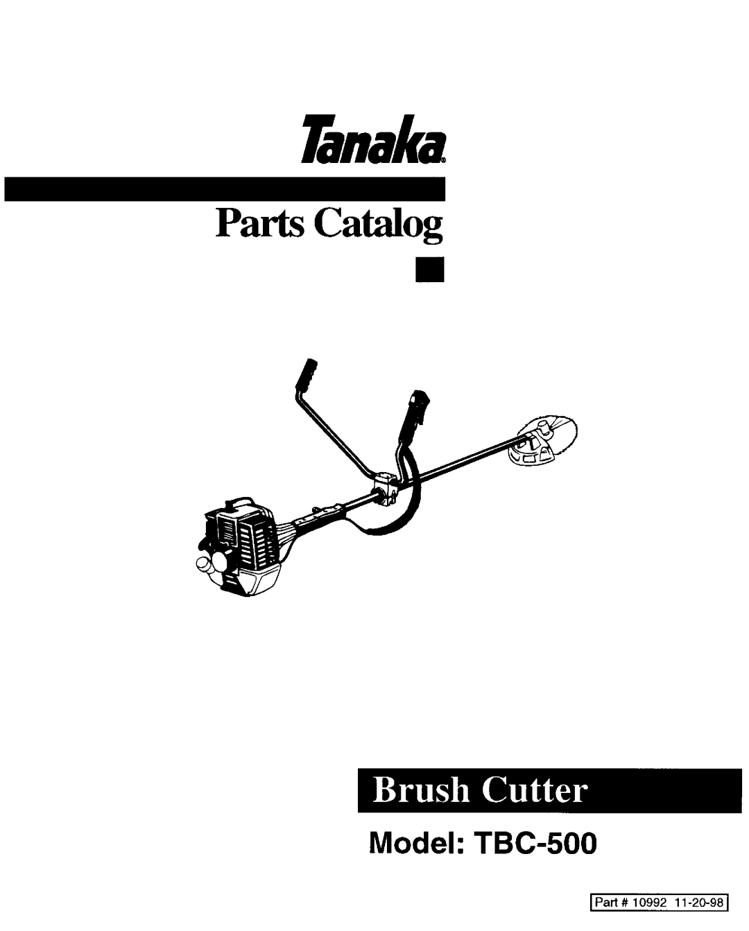 Tanaka TBC-500 manual 