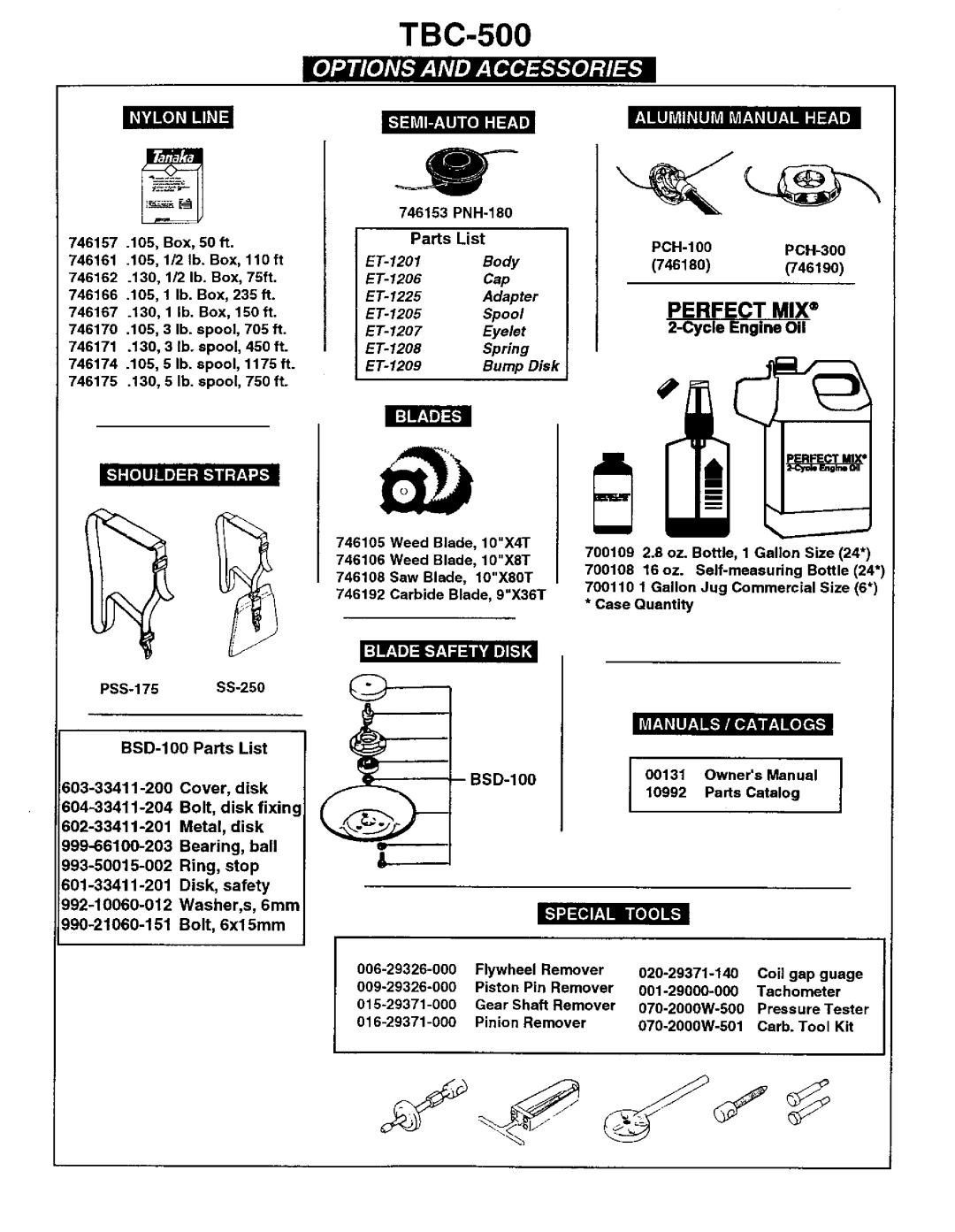 Tanaka TBC-500 manual 