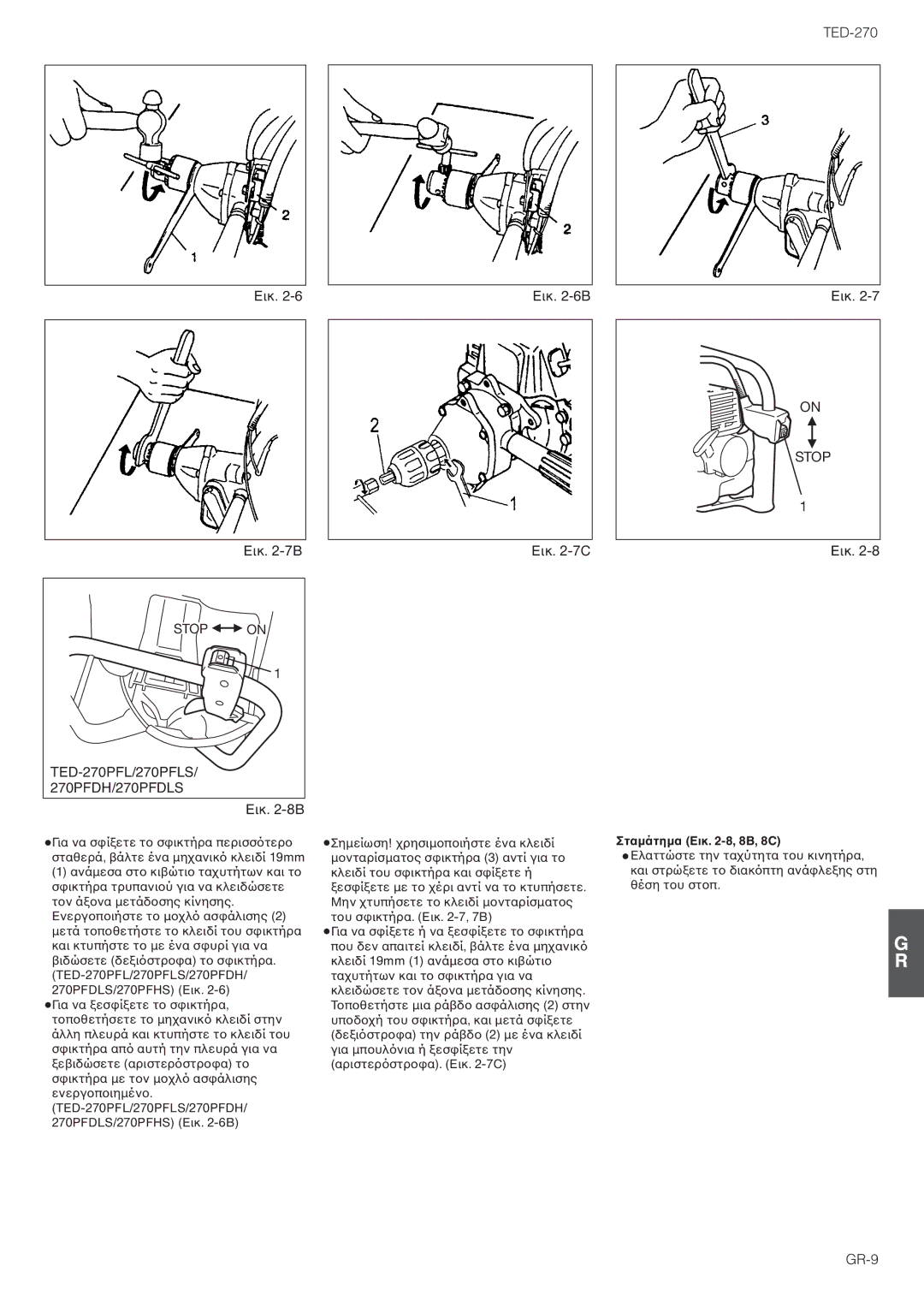 Tanaka TED-270PFDLS, TED-270PFR/PFRS, TED-270PFL/PFLS owner manual TED-270 —ÊÌ —ÊÌ 2-6B 34/0 —ÊÌ% 