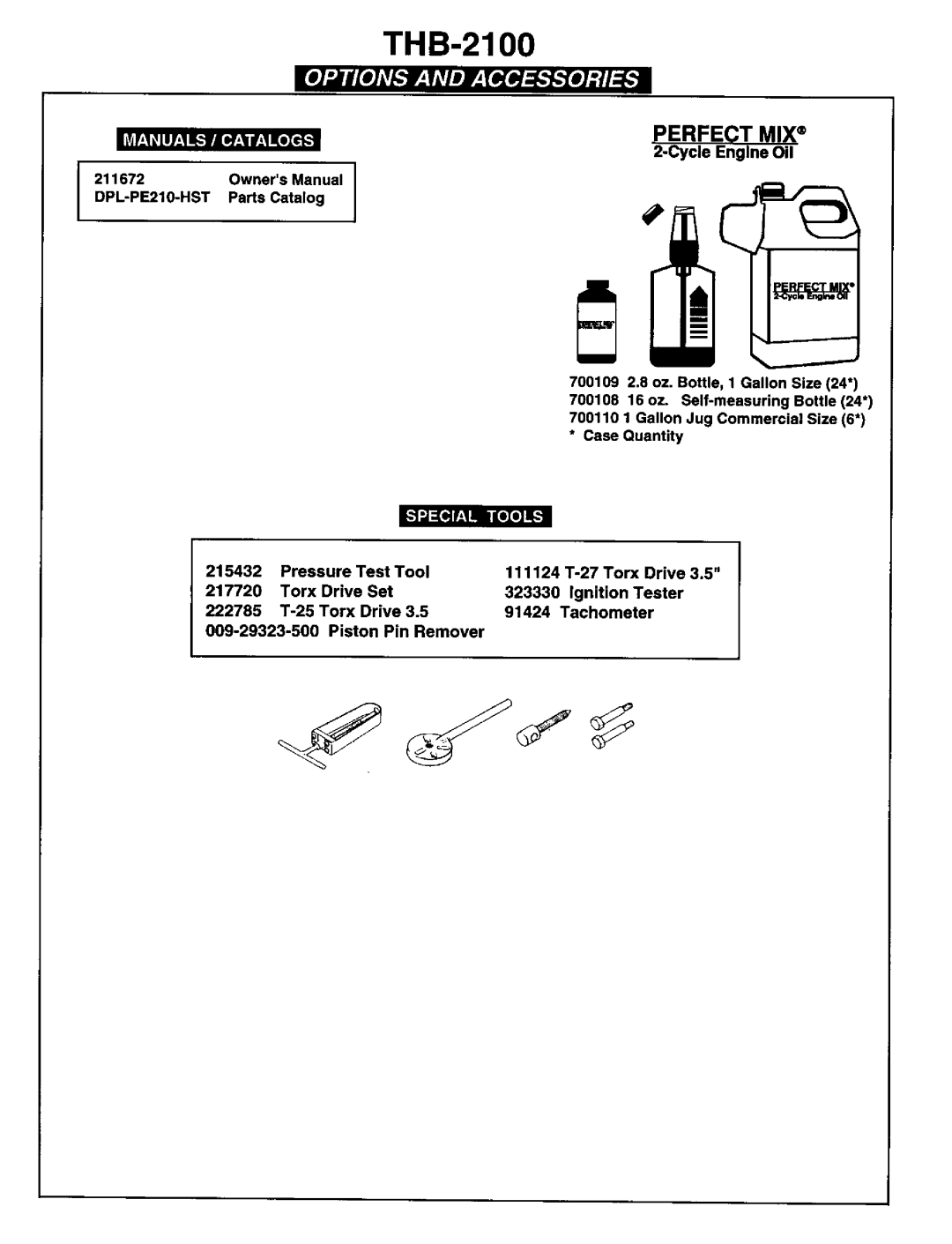 Tanaka THB-2100 manual 