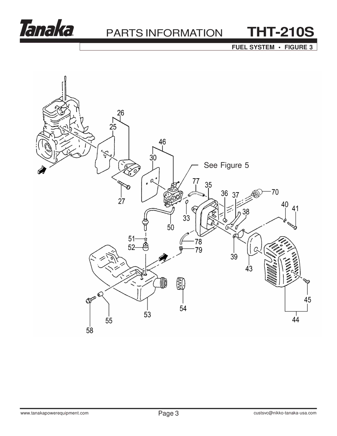 Tanaka THT-210S manual Fuel System Figure 