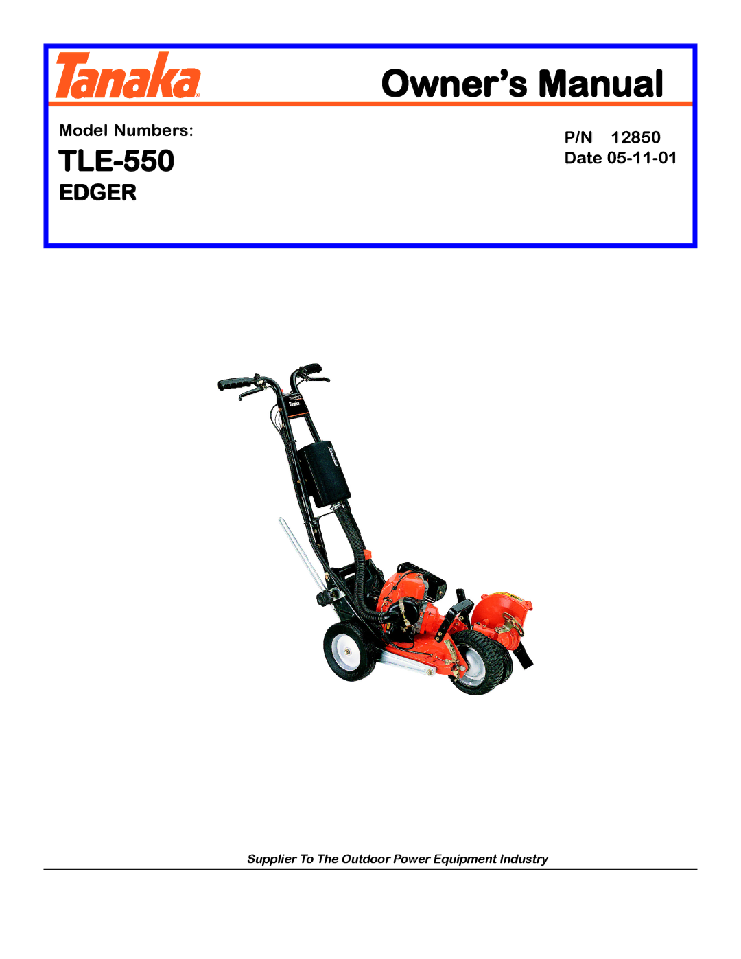 Tanaka TLE-550 manual 