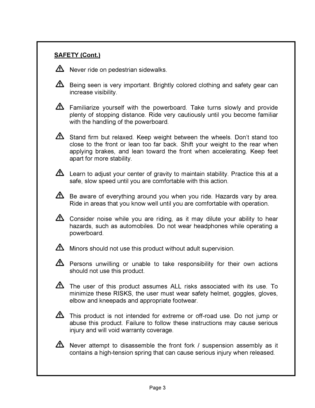 Tanaka TPB-350GX, TPB-400GX owner manual Safety 